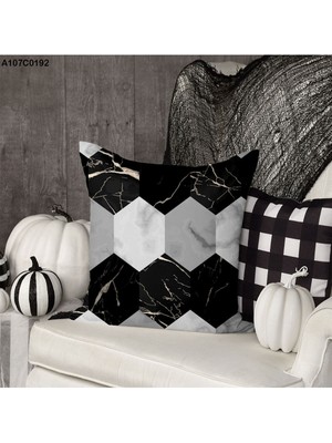 A2ZTR Kırlent Kılıf Çift Tarafı Baskılıdır Süet Kümaş