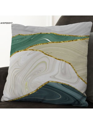 A2ZTR Kırlent Kılıf Çift Tarafı Baskılıdır Süet Kümaş