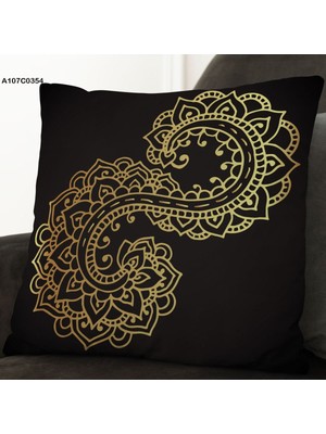 A2ZTR Kırlent Kılıf Çift Tarafı Baskılıdır Süet Kümaş