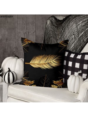 A2ZTR Kırlent Kılıf Çift Tarafı Baskılıdır Süet Kümaş