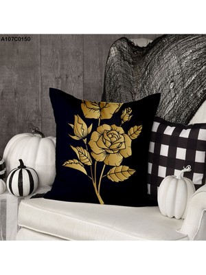 A2ZTR Kırlent Kılıf Çift Tarafı Baskılıdır Süet Kümaş