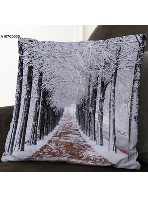 A2ZTR Kırlent Kılıf Çift Tarafı Baskılıdır Süet Kümaş