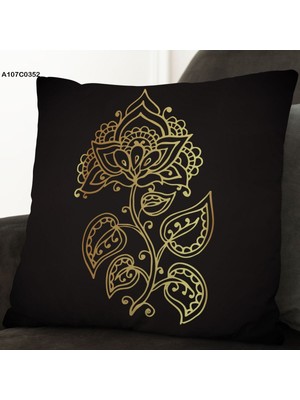 A2ZTR Kırlent Kılıf Çift Tarafı Baskılıdır Süet Kümaş