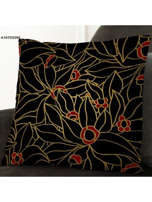 A2ZTR Kırlent Kılıf Çift Tarafı Baskılıdır Süet Kümaş