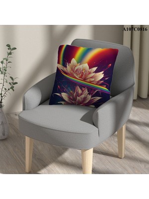 A2ZTR Kırlent Kılıf Çift Tarafı Baskılıdır Süet Kümaş