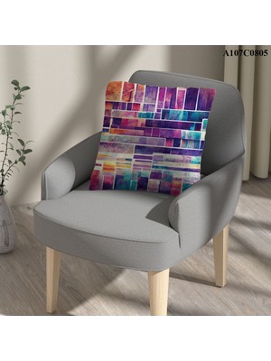 A2ZTR Kırlent Kılıf Çift Tarafı Baskılıdır Süet Kümaş