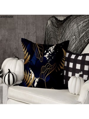 A2ZTR Kırlent Kılıf Çift Tarafı Baskılıdır Süet Kümaş