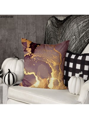 A2ZTR Kırlent Kılıf Çift Tarafı Baskılıdır Süet Kümaş