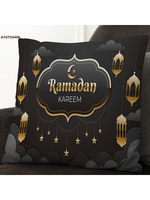 A2ZTR Kırlent Kılıf Çift Tarafı Baskılıdır Süet Kümaş