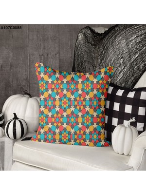 A2ZTR Kırlent Kılıf Çift Tarafı Baskılıdır Süet Kümaş