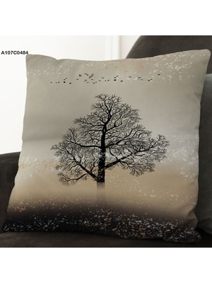 A2ZTR Kırlent Kılıf Çift Tarafı Baskılıdır Süet Kümaş