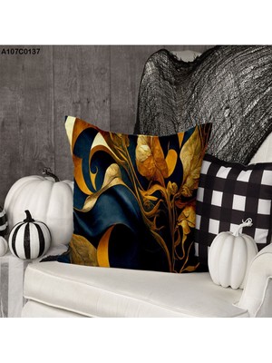 A2ZTR Kırlent Kılıf Çift Tarafı Baskılıdır Süet Kümaş