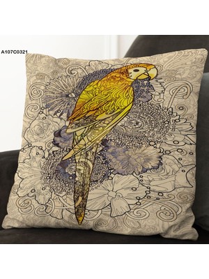 A2ZTR Kırlent Kılıf Çift Tarafı Baskılıdır Süet Kümaş