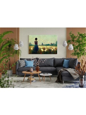 Ar Ajans Kanvas Tablo Yağlı Boya Görünümlü Kadın Kanvas Tablo