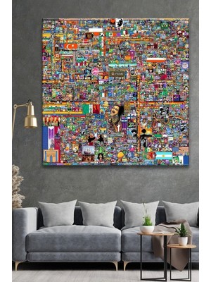 Ar Ajans Kanvas Tablo Place Pixel Art Kanvas Tablo