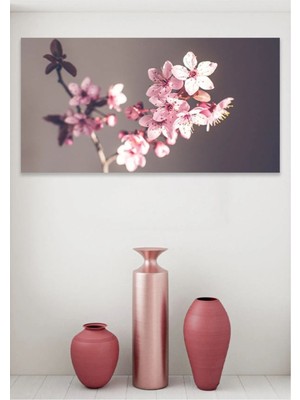 Ar Ajans Kanvas Tablo Pembe Çiçek Duvar Kanvas Tablo