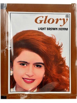 Glory Açık Kahverengi Hint Kınası (Light Brown Henna) 10 gr Paket