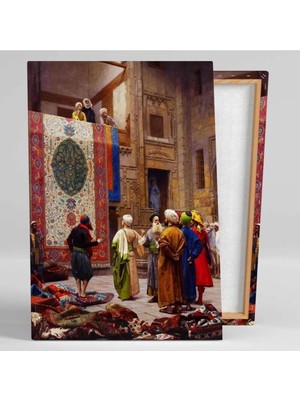 Ar Ajans Kanvas Tablo Osmanlı Halı Tüccarı Jean Leon Gerome Kanvas Tablo