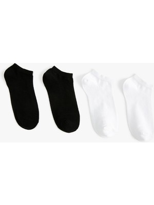 Koton Basic 4'lü Patik Çorap Seti Çok Renkli