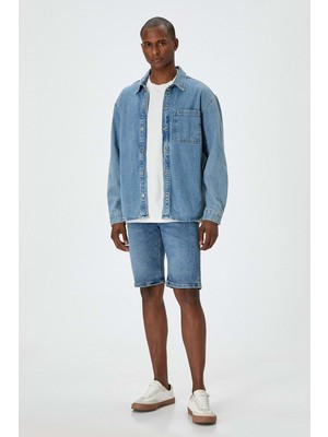 Koton Erkek Giyim Şort - Koton - 4SAM40310ND - Orta Indigo - 32