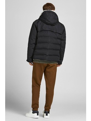 Jack & Jones Jcotarwin Puffer Soğuk Geçirmez Erkek Mont Kaban Siyah 12225287 V3