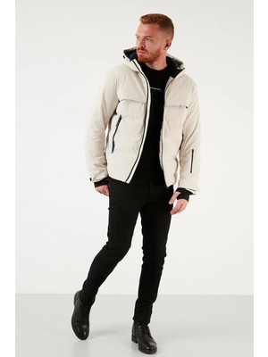 Jack & Jones Jcotarwin Puffer Soğuk Geçirmez Erkek Mont Kaban Krem 12225287 V2