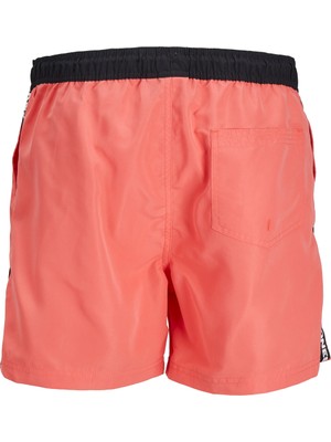 Jack & Jones Jpstfıjı Jjswım Erkek Hot Coral Deniz Şortu 12253129 V2