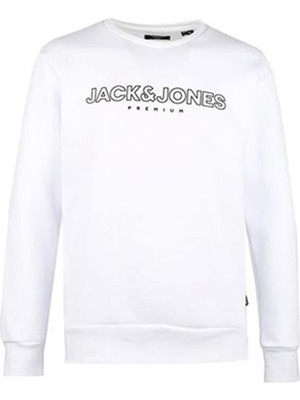 Jack & Jones Jprblajason Bisiklet Yaka Beyaz Erkek Sweatshirt 12245593 V1