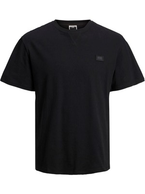 Jack & Jones Jcoclassıc Twill Bisiklet Yaka Siyah Erkek Tshirt 12240266 V1