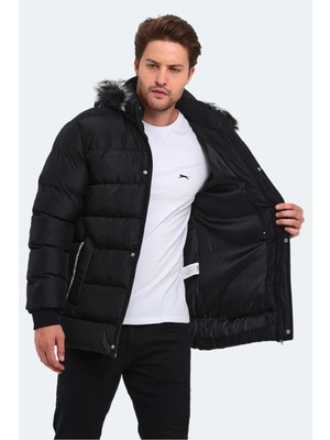 Slazenger Heck Erkek Puffer Şişme Mont Kaban Siyah V2