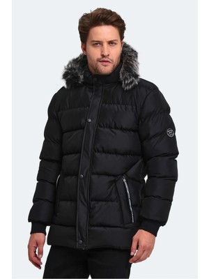 Slazenger Heck Erkek Puffer Şişme Mont Kaban Siyah V2