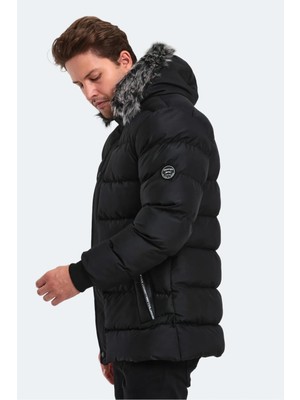 Slazenger Heck Erkek Puffer Şişme Mont Kaban Siyah V2