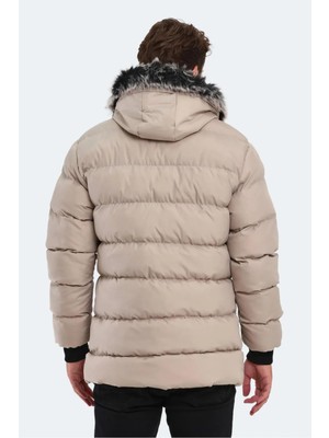 Slazenger Heck Erkek Puffer Şişme Mont Kaban Taş Gri V2