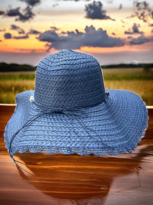 mercantoptan Kadın Hasır Plaj Şapkası