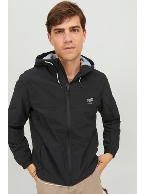 Jack & Jones Jorcamper Jacket Rüzgar Soğuk Geçirmez Erkek Mont Siyah 12238877 V2