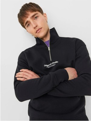 Jack & Jones Jorvesterbro Siyah Erkek Sweatshirt 12241777 V1