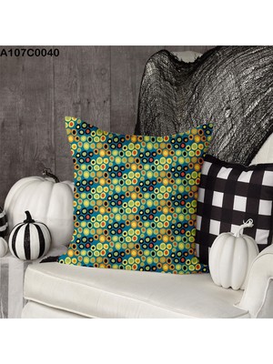 A2ZTR Kırlent Kılıf Çift Tarafı Baskılı Süet Kumaş