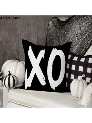 A2ZTR Kırlent Kılıf Çift Tarafı Baskılı Süet Kumaş