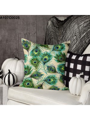 A2ZTR Kırlent Kılıf Çift Tarafı Baskılı Süet Kumaş