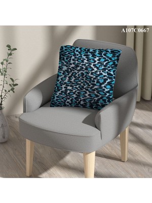 A2ZTR Kırlent Kılıf Çift Tarafı Baskılı Süet Kumaş