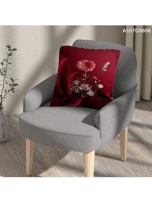 A2ZTR Kırlent Kılıf Çift Tarafı Baskılı Süet Kumaş