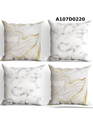 A2ZTR Temalı 4'lı Kırlent Kılıf Seti Çift Tarafı Baskılı