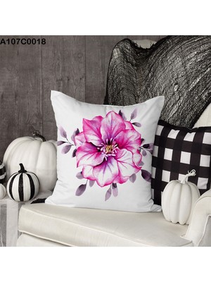 A2ZTR Kırlent Kılıf Çift Tarafı Baskılı Süet Kumaş