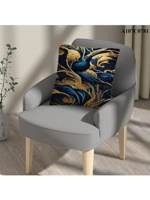 A2ZTR Kırlent Kılıf Çift Tarafı Baskılı Süet Kumaş