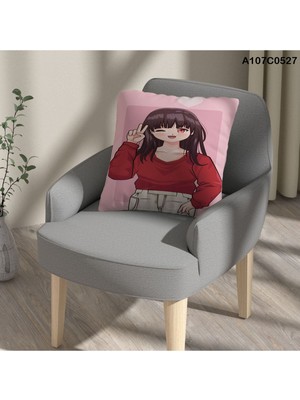 A2ZTR Kırlent Kılıf Çift Tarafı Baskılı Süet Kumaş