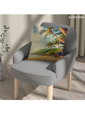 A2ZTR Kırlent Kılıf Çift Tarafı Baskılı Süet Kumaş