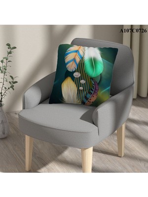 A2ZTR Kırlent Kılıf Çift Tarafı Baskılı Süet Kumaş