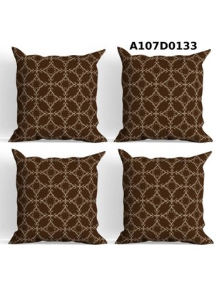 A2ZTR Temalı 4'lı Kırlent Kılıf Seti Çift Tarafı Baskılı