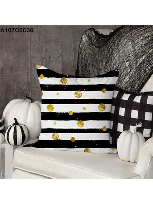 A2ZTR Kırlent Kılıf Çift Tarafı Baskılı Süet Kumaş