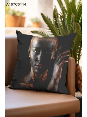 A2ZTR Kırlent Kılıf Çift Tarafı Baskılı Süet Kumaş